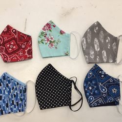 Ace Tailor - Face Mask (100% Cotton, Reversible, Washable) $9 for one If you get five $8 each , If you get 10 then $7 each