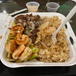 Steak and shrimp teriyaki