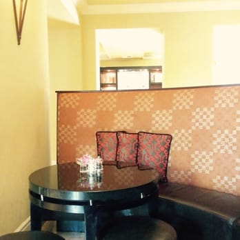 Mosaic Hotel - Dining and drink area. Regular and high tables available. - Hotels Near Me - Beverly Hills, California