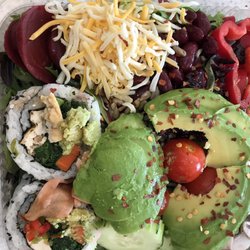 Fresh And Natural - Always super fresh salad bar & many vegetarian as well as vegan options! Yes, that's tofu in my sushi roll, ty very much ;-)