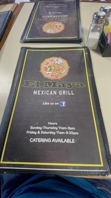 Menu photo 1 El Maya Mexican Grill Marionville, MO Menu photo 1 El Maya Mexican Grill Marionville, MO