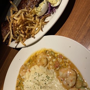 131 MAIN Restaurant - Shrimp and grits, soo much flavor and a touch spicy.. The rack of ribs fell straight off the bone and those deviled eggs were delish. - New American Near Me - Charlotte, North Carolina 131 MAIN Restaurant - Shrimp and grits, soo much flavor and a touch spicy.. The rack of ribs fell straight off the bone and those deviled eggs were delish. - New American Near Me - Charlotte, North Carolina