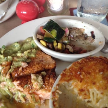 Fenton Fire Hall - Salmon with fire grilled veggies and. Side of Mac And Cheese! - New American Near Me - Fenton, Michigan Fenton Fire Hall - Salmon with fire grilled veggies and. Side of Mac And Cheese! - New American Near Me - Fenton, Michigan