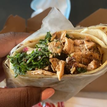 Veganish - Bangin Blackened Salmon Burrito - Seafood Near Me - Philadelphia, Pennsylvania