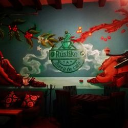Café Rústiko - Precioso el mural en café rústiko!!!!
