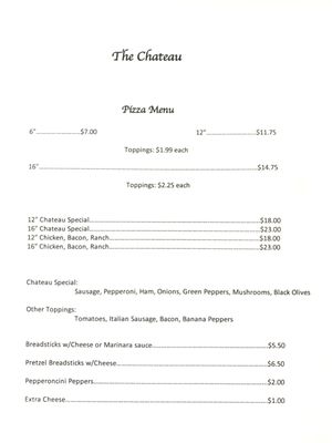 Menu photo 3 The Chateau Mariah Hill, IN Menu photo 3 The Chateau Mariah Hill, IN