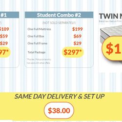 Santa Barbara Mattress - If in stock we will deliver same day. Please call, we usually stock all models for same day delivery.