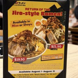 Jiro-Style Ramen Special Jiro-Style Ramen Special