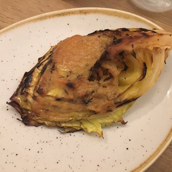 Native - The charred cabbage with miso butter. Looks terrible but tastes lovely and was very filling alongside the other courses. - British Near Me - Covent Garden, XGL