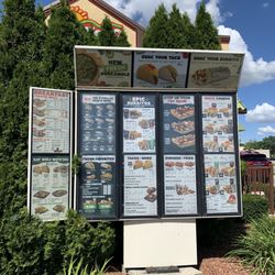 Del Taco - The menu board at the drive-thru