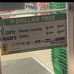 Hours of operation but need to be updated to 8am-8:55pm
