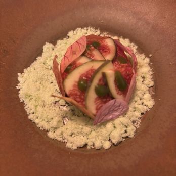Mont Bar - Figs cottage cheese and fig leaves - Spanish Near Me - Barcelona, B