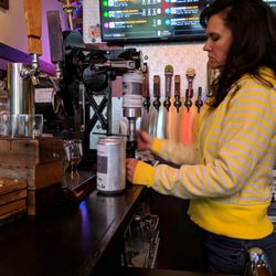 64 Taphouse - Owner canning our take-away beers