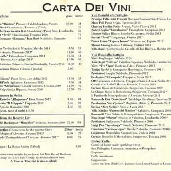 La Posta - wine menu August 2015 - Italian Near Me - Santa Cruz, California La Posta - wine menu August 2015 - Italian Near Me - Santa Cruz, California