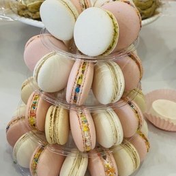 Delicious macarons! Tower was bought separately online. Delicious macarons! Tower was bought separately online.