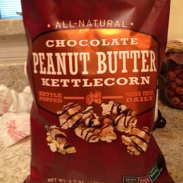 Why can I say, peanut butter with dark chocolate drizzle on kettlecorn...heaven!!!