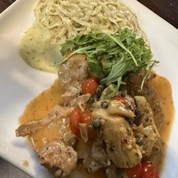 Veal Scaloppine with linguini
