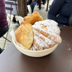 Croissant and almond croissant