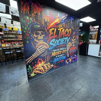 El Taco Society MX - Mural at front - Tacos Near Me - Houston, Texas El Taco Society MX - Mural at front - Tacos Near Me - Houston, Texas