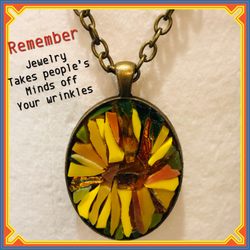 Loving To Paint - You pick your favorite flower, we will create a unique mosaic necklace for you. Remember jewelry always fits!