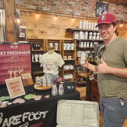 Barefoot Campus Outfitter Tallahassee - Parents happy hour station with free beer