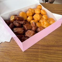 Donut holes and croissant bites