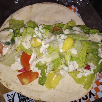 Janet's Mediterranean Cuisine - Falafel Salad in a pita wrap (made by me) - Mediterranean Near Me - Duarte, California Janet's Mediterranean Cuisine - Falafel Salad in a pita wrap (made by me) - Mediterranean Near Me - Duarte, California