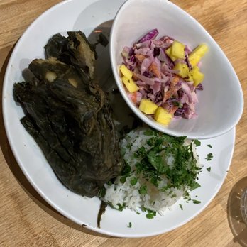 Aloha Bakery And Cafe - Lau lau (traditional) with Hawaiian slaw and cilantro rice - Bakeries Near Me - Boynton Beach, Florida Aloha Bakery And Cafe - Lau lau (traditional) with Hawaiian slaw and cilantro rice - Bakeries Near Me - Boynton Beach, Florida