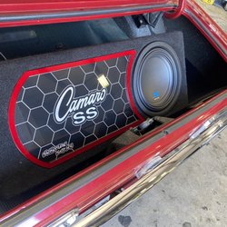 Cartunes - acylic insert for our custom enclosure we installed in a beautiful Camaro.