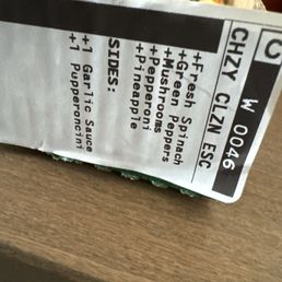Ingredient list