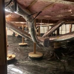 Level Up Attic & Crawl Space - Crawl space work in Seattle WA included vapor barrier installation, and Insulation installation