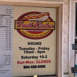 Freds Kitchen - Hours