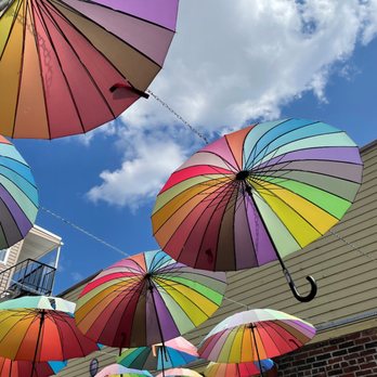 Caffe Mona La Bistro - Flying umbrellas over outdoor seating - Breakfast & Brunch Near Me - Pittsburgh, Pennsylvania Caffe Mona La Bistro - Flying umbrellas over outdoor seating - Breakfast & Brunch Near Me - Pittsburgh, Pennsylvania