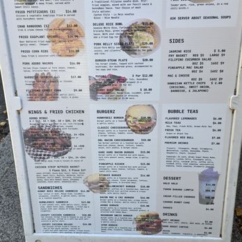 HunnyBeez - Menu (aug 2026) - Filipino Near Me - Portland, Oregon