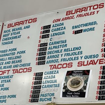 El Taco De Mexico - The menu!!! - Mexican Near Me - Denver, Colorado
