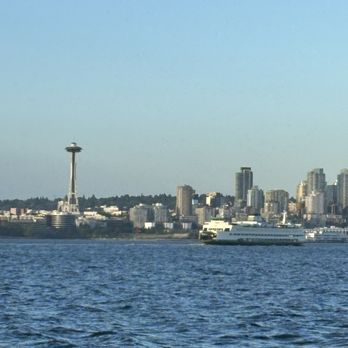Washington State Ferries - Looking back at the city from a very old ferry, running, but 30 minutes behind schedule. - Ferries Near Me - Seattle, Washington Washington State Ferries - Looking back at the city from a very old ferry, running, but 30 minutes behind schedule. - Ferries Near Me - Seattle, Washington