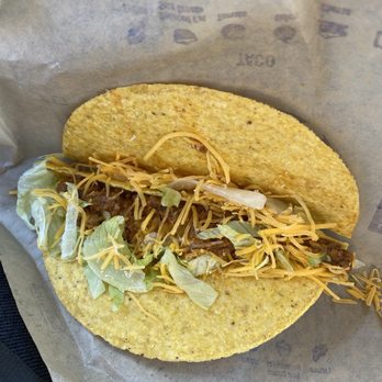 Taco Bell - Broken taco with no lettuce. - Fast Food Near Me - Albany, Oregon Taco Bell - Broken taco with no lettuce. - Fast Food Near Me - Albany, Oregon