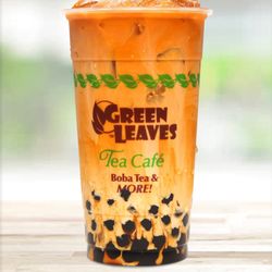 Green Leaves Tea Café - Thai tea with boba