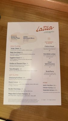 Menu photo 1 Lasita Los Angeles, CA