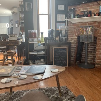 HIS Grooming - Waiting area with free libations and other drinks! - Barbers Near Me - Washington, DC, District of Columbia