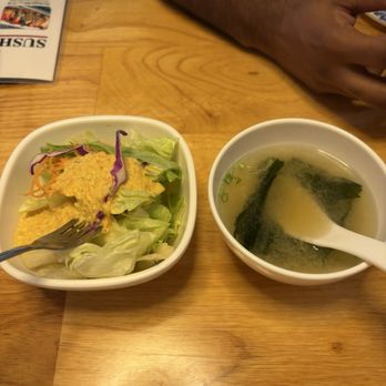 Sushi Nova - Miso and salad - Sushi Bars Near Me - Chicago, Illinois