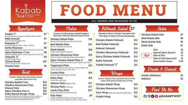 Menu photo 1 Kabab Twist Kingsburg, CA Menu photo 1 Kabab Twist Kingsburg, CA