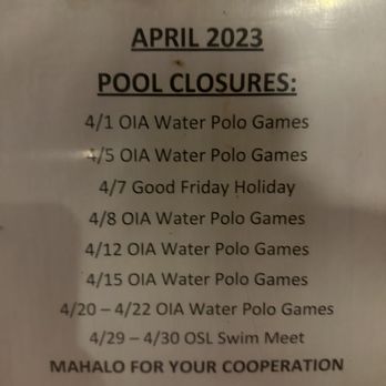 Veterans Memorial Aquatics Center - Pool closures April 2003 - Swimming Pools Near Me - Waipahu, Hawaii Veterans Memorial Aquatics Center - Pool closures April 2003 - Swimming Pools Near Me - Waipahu, Hawaii