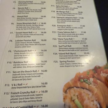 Mindy's Place - Fusion roll menu - Chinese Near Me - Middletown, Rhode Island