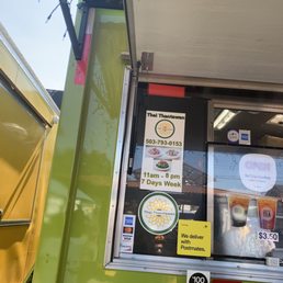 Food truck front window