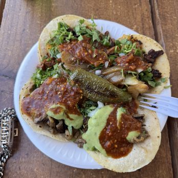 La Reyna Market - Two asada two al pastor tacos - Mexican Near Me - Paso Robles, California