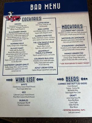 Menu photo 1 The Cow An Eatery Morrison, CO Menu photo 1 The Cow An Eatery Morrison, CO