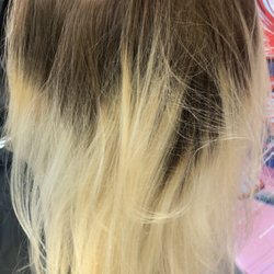 Heed House Salon - This is how my hair looked when I walked into the salon...