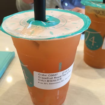 T4 - Regular size Royal Grapefruit Tea with aloe - Bubble Tea Near Me - Oakland, California T4 - Regular size Royal Grapefruit Tea with aloe - Bubble Tea Near Me - Oakland, California