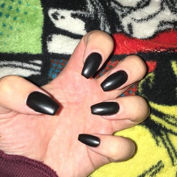 Tammy's Nail Salon - Matte black coffin nails by Tammy, I love them! - Nail Salons Near Me - Carmichael, California Tammy's Nail Salon - Matte black coffin nails by Tammy, I love them! - Nail Salons Near Me - Carmichael, California